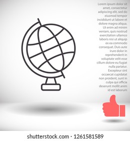Globe icon vector