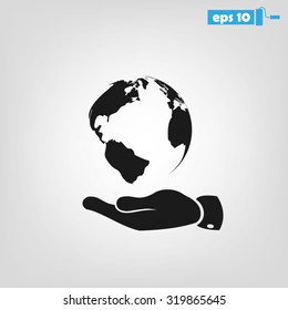 Globe Icon Vector. 