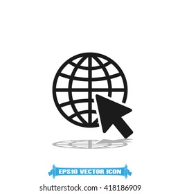 Globe icon vector.