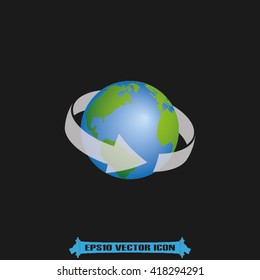 Globe icon vector