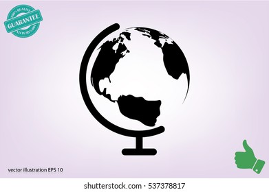 Globe Icon Vector.