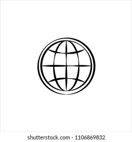 Globe Icon Vector Art Illustration