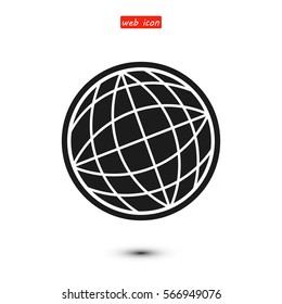 Globe Icon, vector best flat icon, EPS