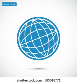 Globe Icon, vector best flat icon, EPS