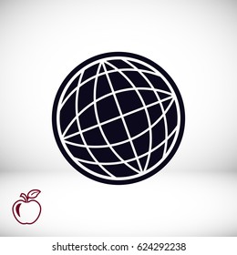 Globe Icon, vector best flat icon, EPS