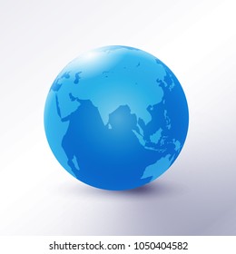 Globe icon vector business logo on white background, Vector illustration