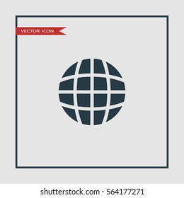 globe icon vector, can be used for web and mobile design.