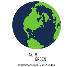 globe icon. vector care for the environment