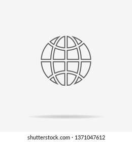 Globe icon. Vector concept illustration for design.