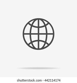 Globe icon. Vector concept illustration for design.
