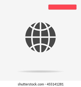 Globe icon. Vector concept illustration for design.
