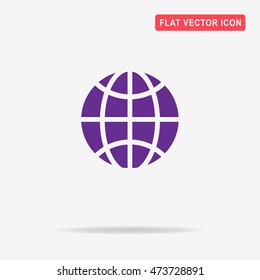 Globe icon. Vector concept illustration for design.