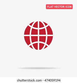 Globe icon. Vector concept illustration for design.