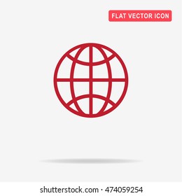 Globe icon. Vector concept illustration for design.