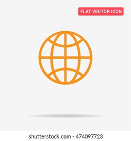 Globe icon. Vector concept illustration for design.