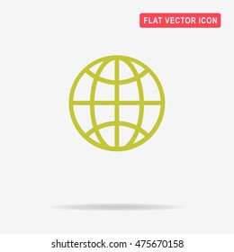 Globe icon. Vector concept illustration for design.