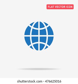 Globe icon. Vector concept illustration for design.