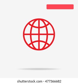 Globe icon. Vector concept illustration for design.