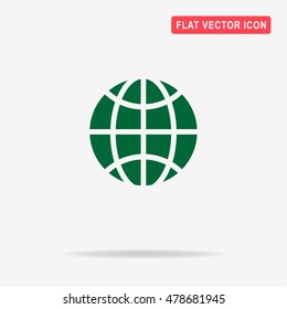 Globe icon. Vector concept illustration for design.