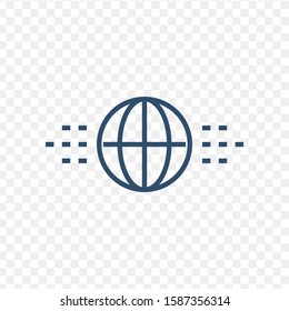 globe icon vector. Conection icon. Stock vector illustration isolated on white background.