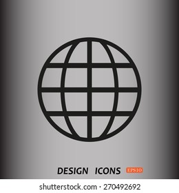 Globe. icon. vector design
