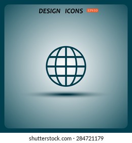 Globe. icon. vector design