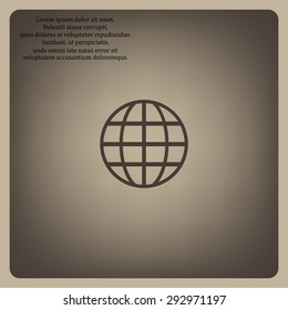 Globe. icon. vector design