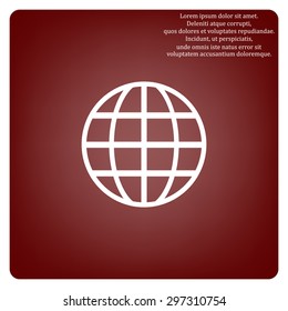 Globe. icon. vector design