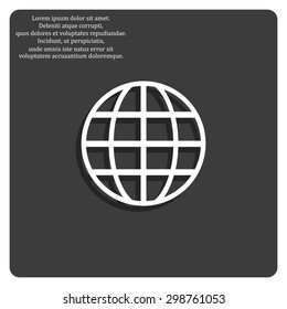 Globe. icon. vector design