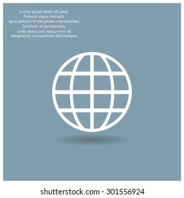 Globe. icon. vector design