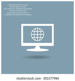 Globe. icon. vector design