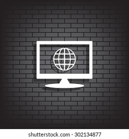 Globe. icon. vector design