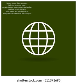 Globe. icon. vector design