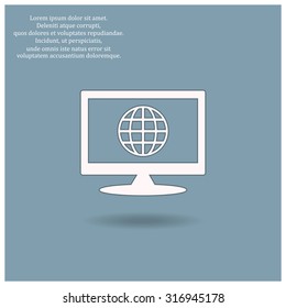 Globe. icon. vector design