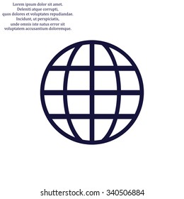 Globe. icon. vector design