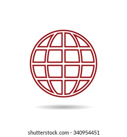 Globe. icon. vector design