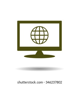 Globe. icon. vector design