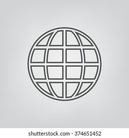 Globe. icon. vector design