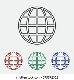 Globe. icon. vector design
