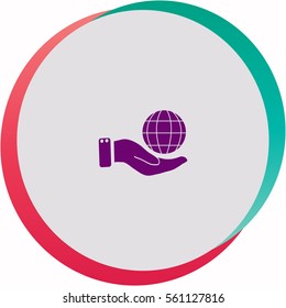 Globe  icon. Vector design.