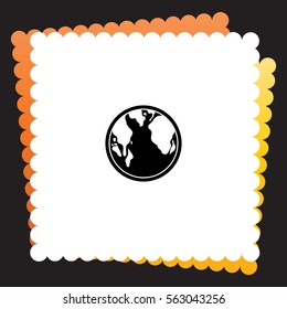 Globe  icon. Vector design.