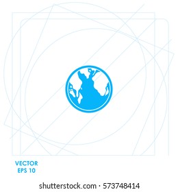 Globe  icon. Vector design.