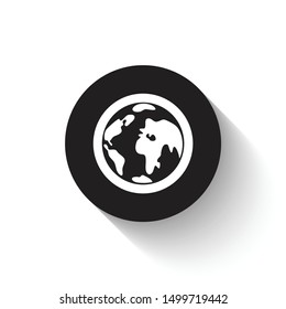 Globe icon vector design. Black flat icon with dynamic concept. Scalable vector design.