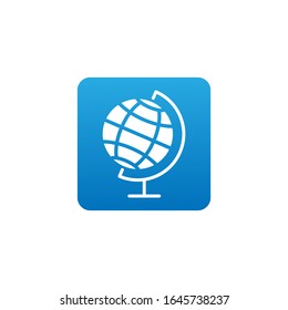 Globe icon vector design illustration. Globe vector illustration for website, mobile, graphic elements, logo, app, UI. Globe icon isolated on white background.