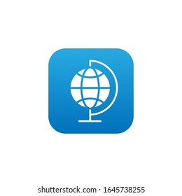 Globe icon vector design illustration. Globe vector illustration for website, mobile, graphic elements, logo, app, UI. Globe icon isolated on white background.