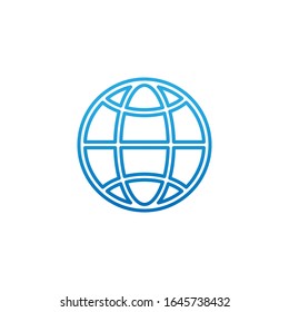 Globe icon vector design illustration. Globe vector illustration for website, mobile, graphic elements, logo, app, UI. Globe icon isolated on white background.