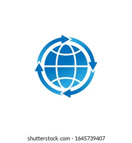 Globe icon vector design illustration. Globe vector illustration for website, mobile, graphic elements, logo, app, UI. Globe icon isolated on white background.