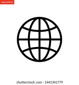 globe icon vector design template