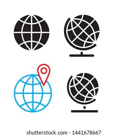 globe icon vector design template