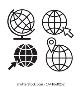 globe icon vector design template